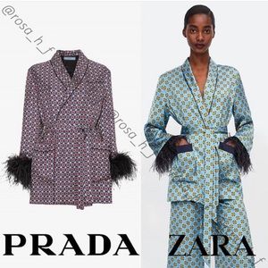 zara feather jacket